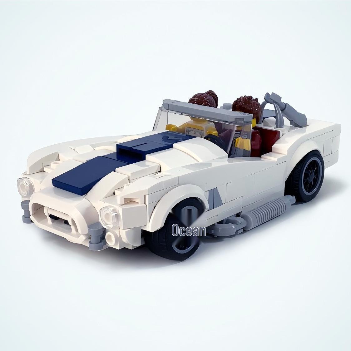 Shelby Cobra 427 Кабриолет Спортивный автомобиль Модель из строительных блоков, Совместимая с Lego.