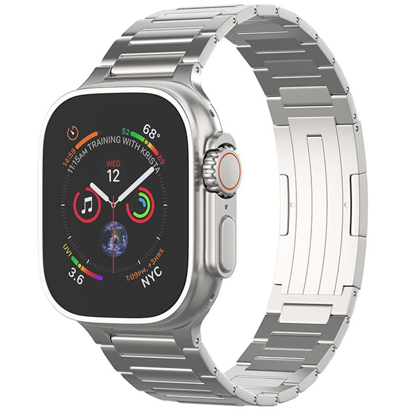 For Apple Watch 10 46mm/Ultra 2/Ultra 49mm/9 8 7 45mm/SE (2023) SE (2022) SE 6 5 4 44mm/3 2 1 42mm Replacement Titanium Alloy Watch Strap Silver
For Apple Watch 10 46mm/Ultra 2/Ultra 49mm/9 8 7 45mm/SE (2023) SE (2022) SE 6 5 4 44mm/3 2 1 42mm Replacement Titanium Alloy Watch Strap Silver