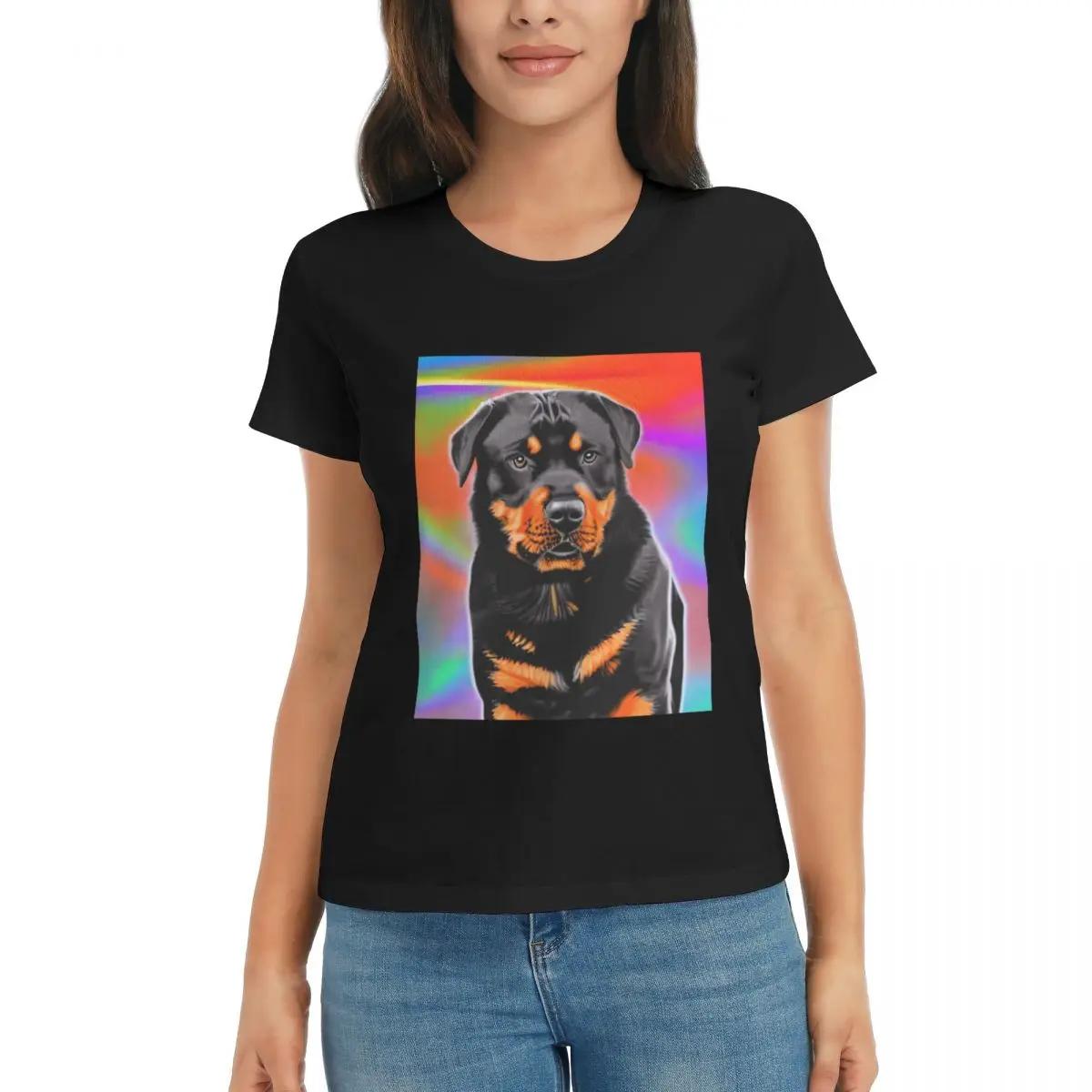 Women TShirt Rottweiler Dog Summer Short Sleeve Tees Crew Neck Cotton T Shirts Clothes Tops Streetwear 4XL
Women TShirt Rottweiler Dog Summer Short Sleeve Tees Crew Neck Cotton T Shirts Clothes Tops Streetwear 4XL