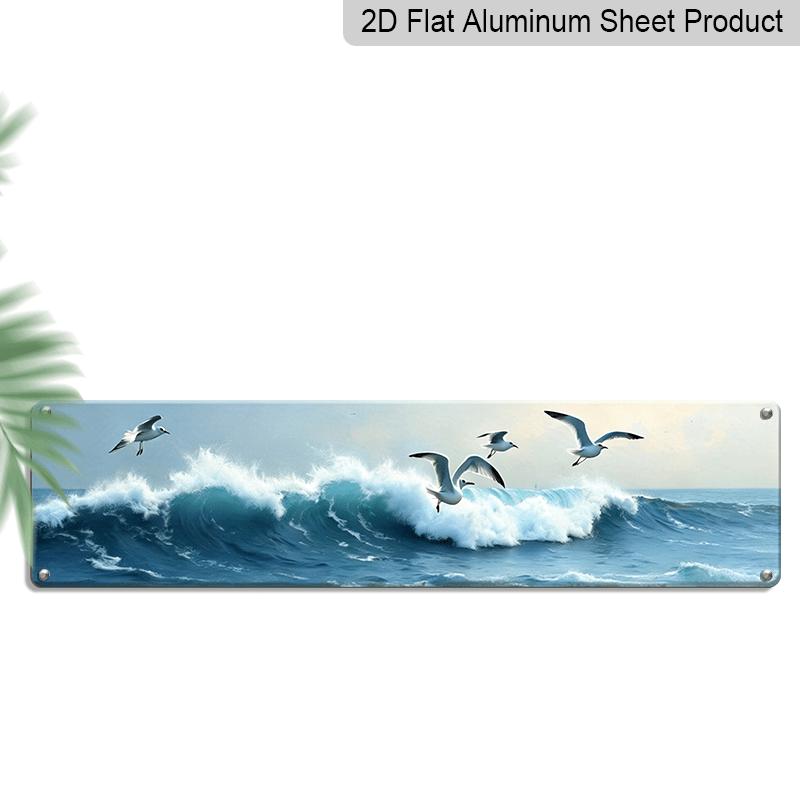 2D Flat - Sign of Seagulls Flying Over Ocean Waves - Rustic Coastal Aluminum Decorative Sign, Vintage Style 3.9X15.7 Inch, No Electricity Required 40cm x 10cm
2D Flat - Sign of Seagulls Flying Over Ocean Waves - Rustic Coastal Aluminum Decorative Sign, Vintage Style 3.9X15.7 Inch, No Electricity Required 40cm x 10cm