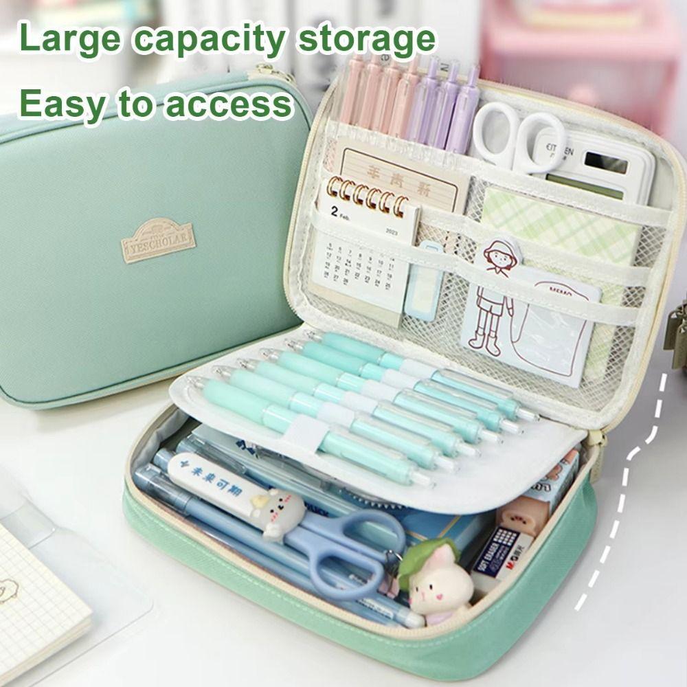 Large Capacity Pencil Cases Wear-resistant Zipper Pencil Bag Stationery Storage Box Students
Large Capacity Pencil Cases Wear-resistant Zipper Pencil Bag Stationery Storage Box Students