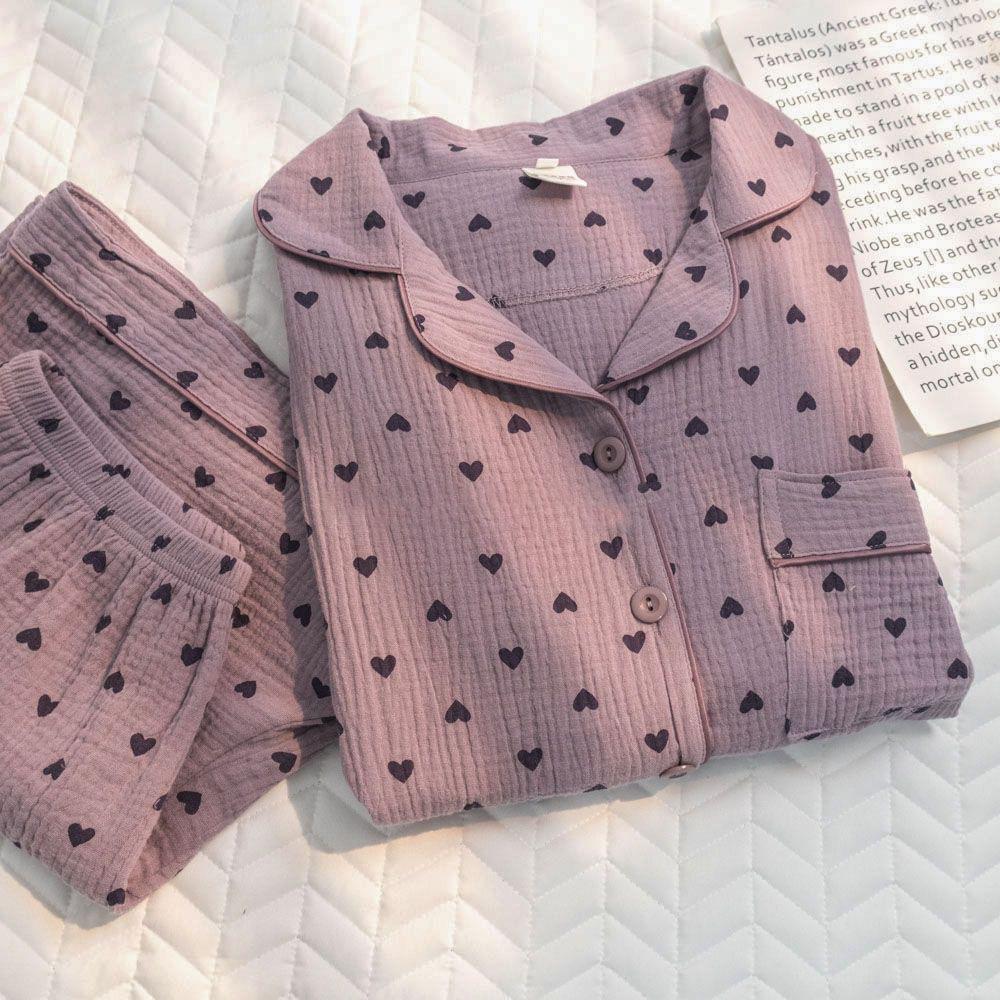 In summer, you can wear purple pajamas full of love, women s summer short-sleeved shorts, and two-piece women s casual loungewear. S
In summer, you can wear purple pajamas full of love, women s summer short-sleeved shorts, and two-piece women s casual loungewear. S