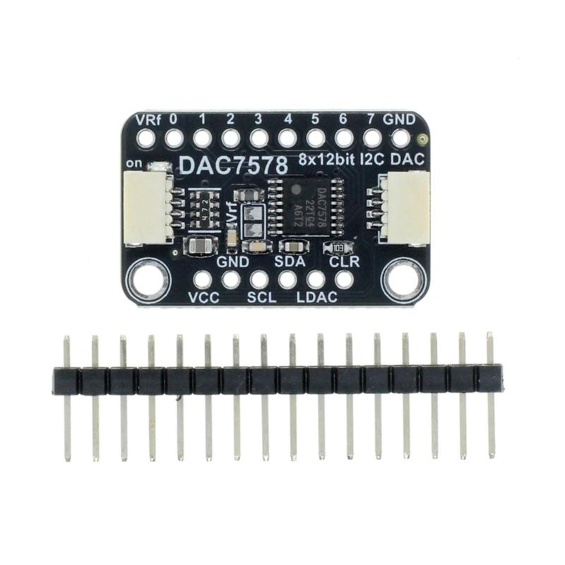 DAC7578 12-бітний I2C Модуль Високоточний Цифро-Аналоговий Адаптер Низькошумний Модуль Адаптер Обладнання Обладнання 1
DAC7578 12-бітний I2C Модуль Високоточний Цифро-Аналоговий Адаптер Низькошумний Модуль Адаптер Обладнання Обладнання 1