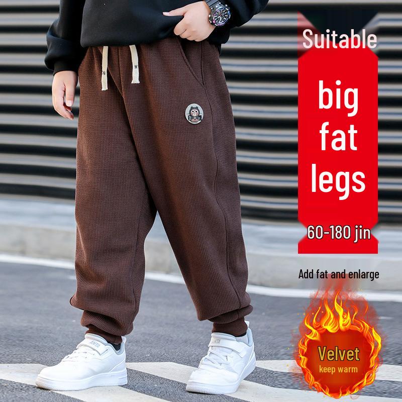 Velvet Fleece-Lined Boys Sweatpants: Thick, Trendy, Plus Size Winter Wear for Older Kids Size 180: 130-155 kg
Velvet Fleece-Lined Boys Sweatpants: Thick, Trendy, Plus Size Winter Wear for Older Kids Size 180: 130-155 kg