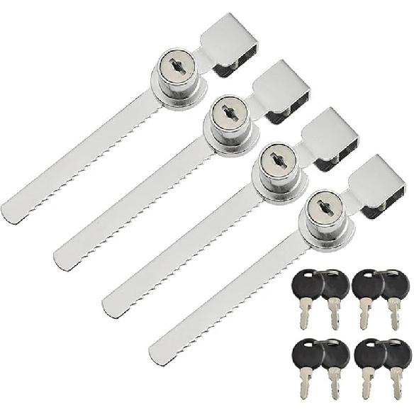 4 шт. Замок для раздвижных стеклянных дверей, Замок для витрины, Замок-трещотка с хромированной отделкой, Безопасность, Одинаковые ключи, Витрина(Универсальный ключ) Universal key
4 шт. Замок для раздвижных стеклянных дверей, Замок для витрины, Замок-трещотка с хромированной отделкой, Безопасность, Одинаковые ключи, Витрина(Универсальный ключ) Universal key