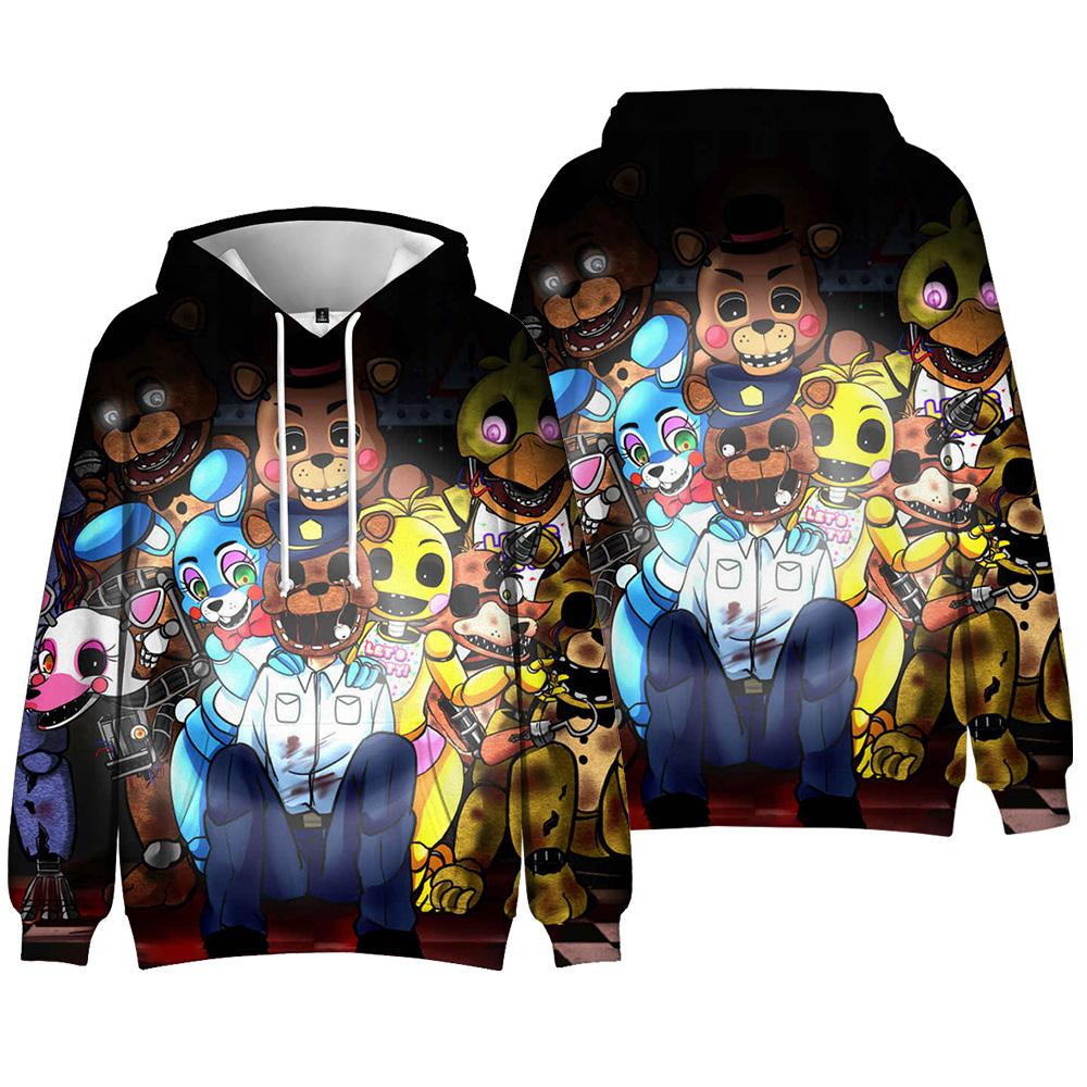 New Unisex Fashion for Fans of Five Nights At Freddy s Printed Hoodies Sweatshirt Outdoor Sport Cosplay Pullovers Costume XXS
New Unisex Fashion for Fans of Five Nights At Freddy s Printed Hoodies Sweatshirt Outdoor Sport Cosplay Pullovers Costume XXS