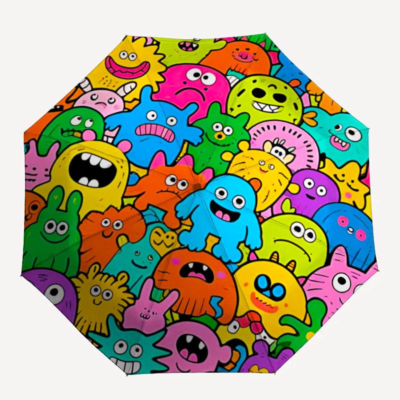 1pc Colorful Monsters Automatic Open/Close Umbrella, Compact Travel Umbrella, 8-Rib Sturdy Frame - Ideal Gift for Friends yy251118067
1pc Colorful Monsters Automatic Open/Close Umbrella, Compact Travel Umbrella, 8-Rib Sturdy Frame - Ideal Gift for Friends yy251118067