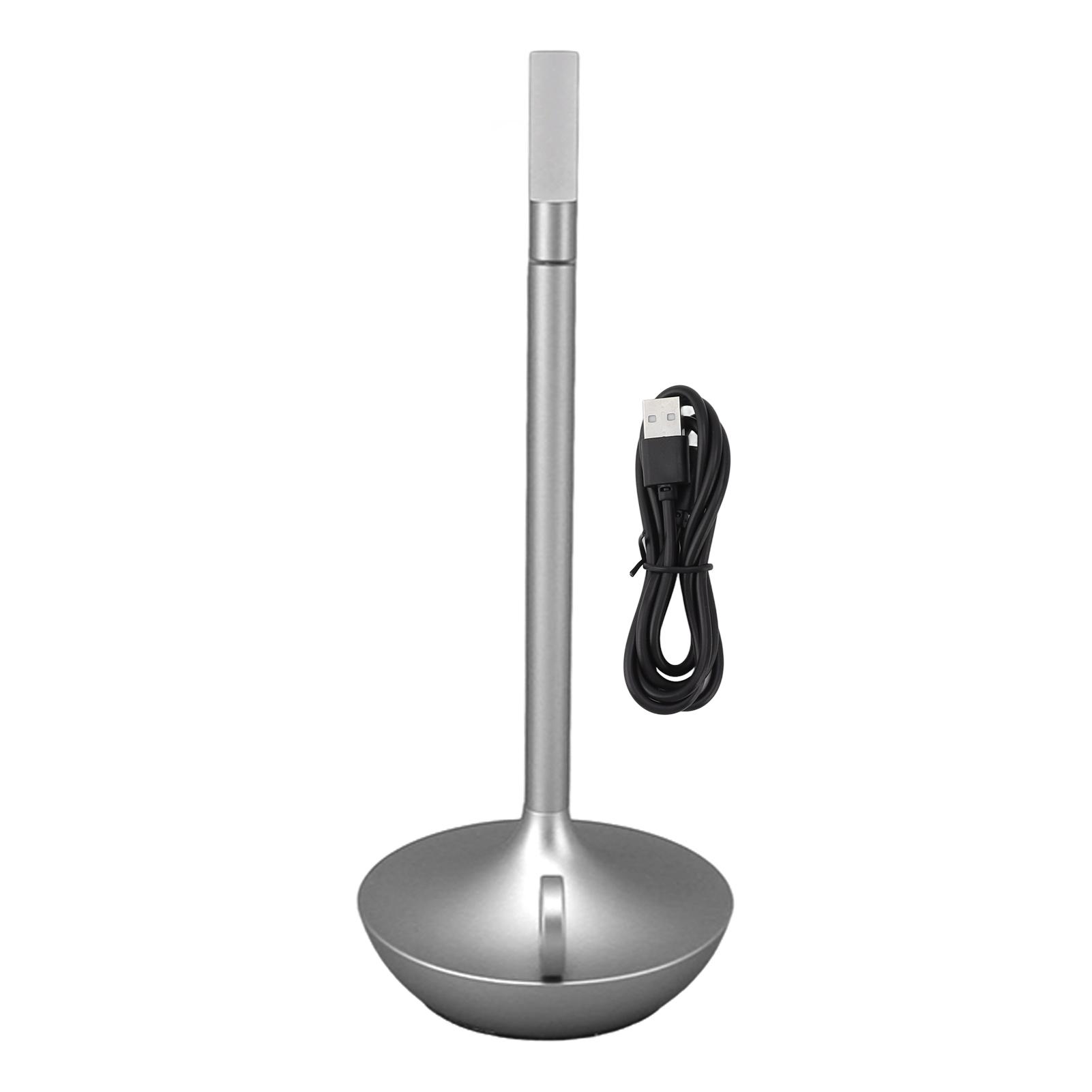 Беспроводная настольная лампа Инновационная форма свечи 3 уровня яркости Диммируемая Перезаряжаемая светодиодная настольная лампа серебряный
Беспроводная настольная лампа Инновационная форма свечи 3 уровня яркости Диммируемая Перезаряжаемая светодиодная настольная лампа серебряный