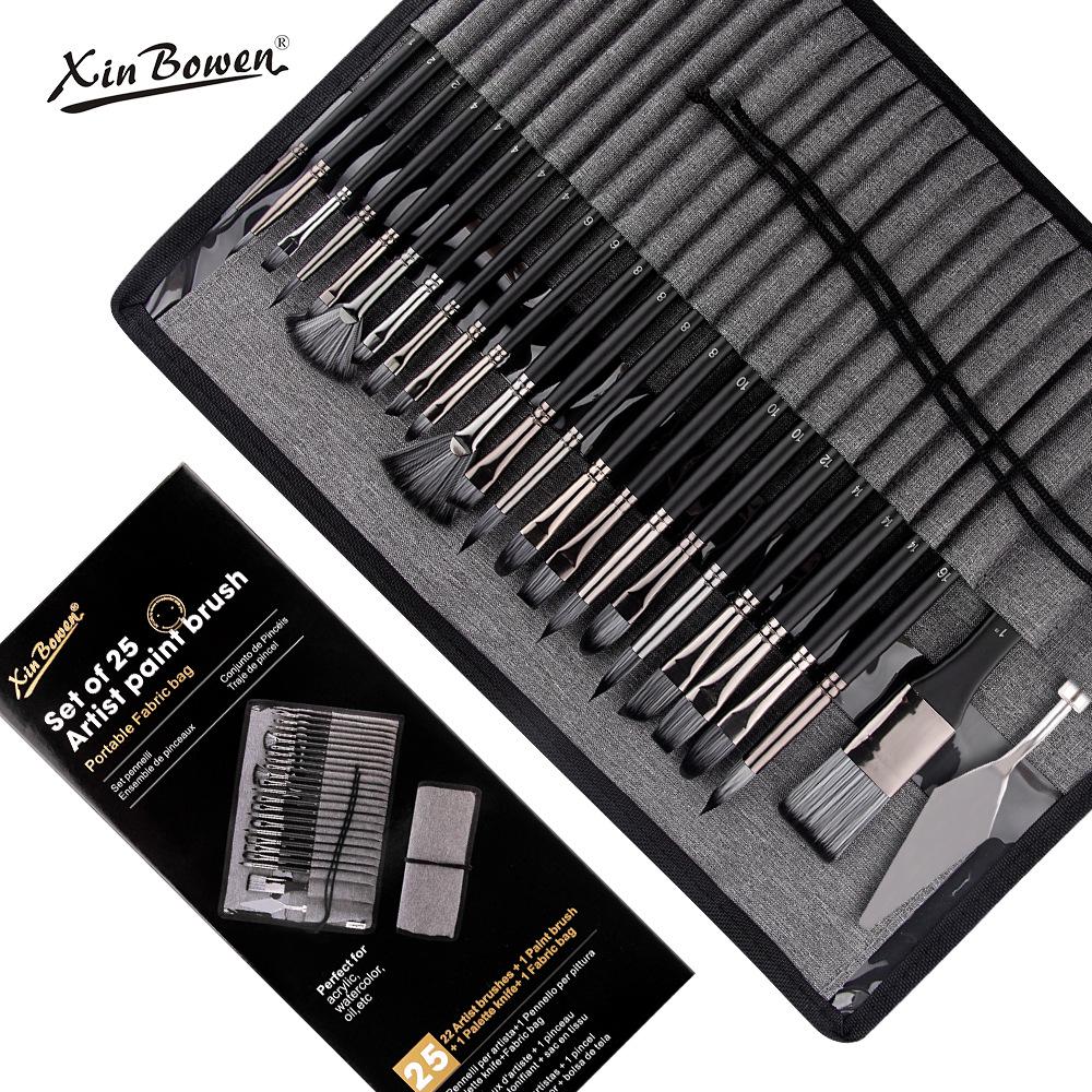 25-Piece Wooden Oil Painting Brush Set - Art Studio Paintbrush Collection HB-6602
25-Piece Wooden Oil Painting Brush Set - Art Studio Paintbrush Collection HB-6602