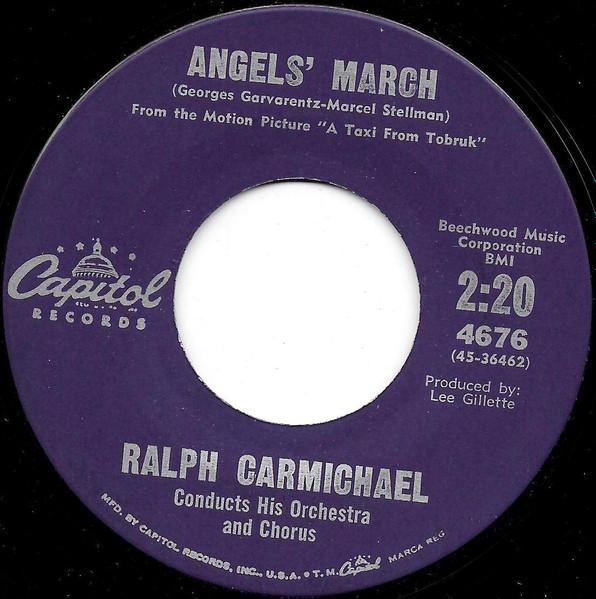 7inch Record RALPH CARMICHAEL CONDUCTS RALPH CAR - Angels March 4676 Capitol Records 1961 US Pop Used
7inch Record RALPH CARMICHAEL CONDUCTS RALPH CAR - Angels March 4676 Capitol Records 1961 US Pop Used