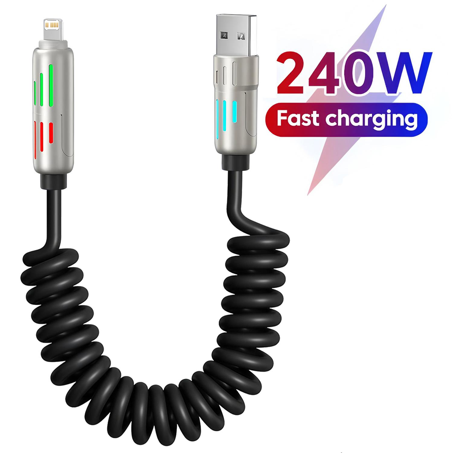 4 in 1 PD 240W Fast Charging Spring Cable USB Type C To Type C Data Cable Wire For iPhone 15 16 Samsung Xiaomi чорний
4 in 1 PD 240W Fast Charging Spring Cable USB Type C To Type C Data Cable Wire For iPhone 15 16 Samsung Xiaomi чорний