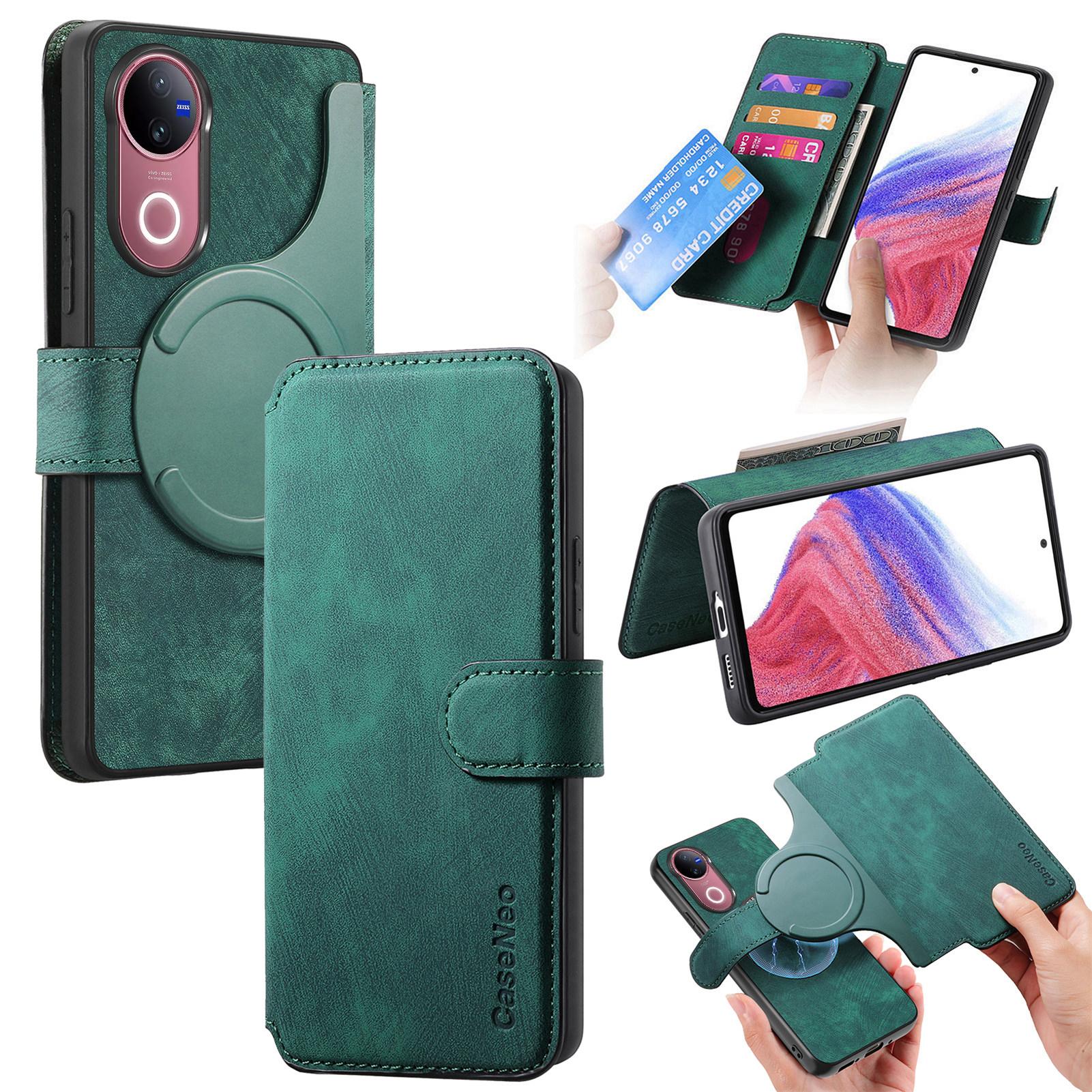 For vivo V50 5G Magnetic Case CASENEO Detachable Leather Phone Wallet Cover Green
For vivo V50 5G Magnetic Case CASENEO Detachable Leather Phone Wallet Cover Green