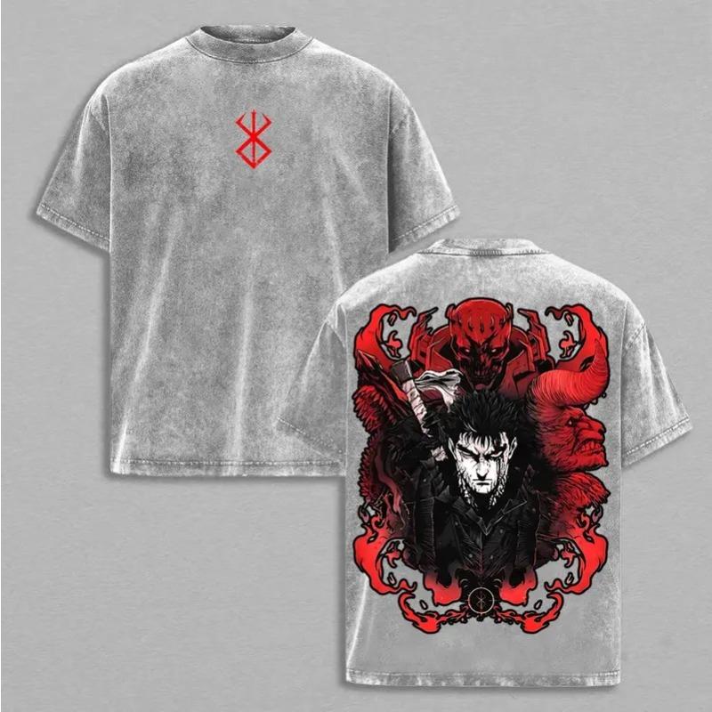 Hot Anime Berserk Guts Print T-shirt Men Women Tshirts Short Sleeve Cotton Clothing Retro Washed T Shirt Harajuku Male Tops XXL сірий колір
Hot Anime Berserk Guts Print T-shirt Men Women Tshirts Short Sleeve Cotton Clothing Retro Washed T Shirt Harajuku Male Tops XXL сірий колір