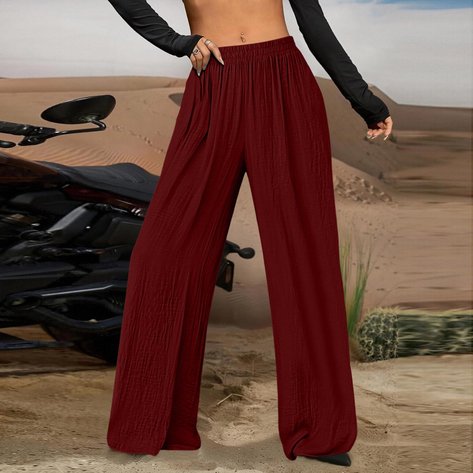 Women s Casual And Fashionable Color Loose Pants With Pocketes XL винний
Women s Casual And Fashionable Color Loose Pants With Pocketes XL винний