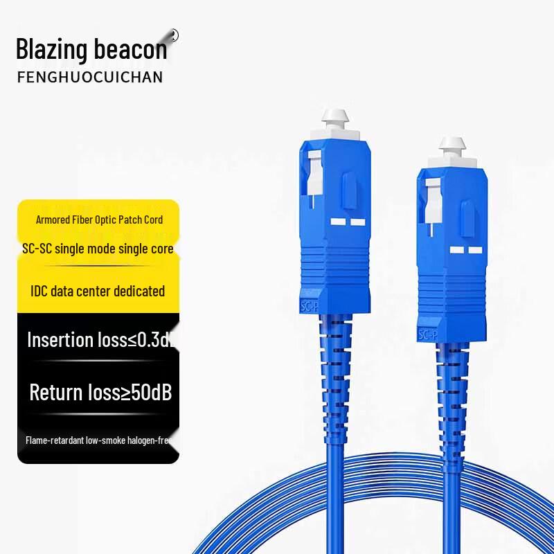 Telecom-Grade Armored Single-Mode Fiber Optic Patch Cable 1 meter
Telecom-Grade Armored Single-Mode Fiber Optic Patch Cable 1 meter
