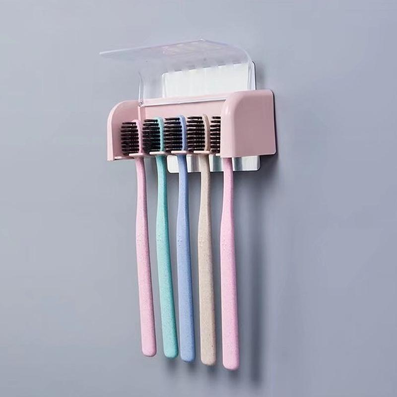 Bathroom Wallmount Toothbrush Holder With Cover 5 Slots Without Drilling Home Bathroom Self Adhered Toothbrush Storage Racks
Bathroom Wallmount Toothbrush Holder With Cover 5 Slots Without Drilling Home Bathroom Self Adhered Toothbrush Storage Racks