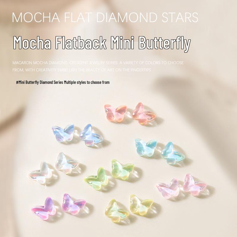 Mini Butterfly Nail Decorations: Dazzling Mocha & Transparent Flat-Back Rhinestones, Nail Accessories (10 Pieces)
Mini Butterfly Nail Decorations: Dazzling Mocha & Transparent Flat-Back Rhinestones, Nail Accessories (10 Pieces)