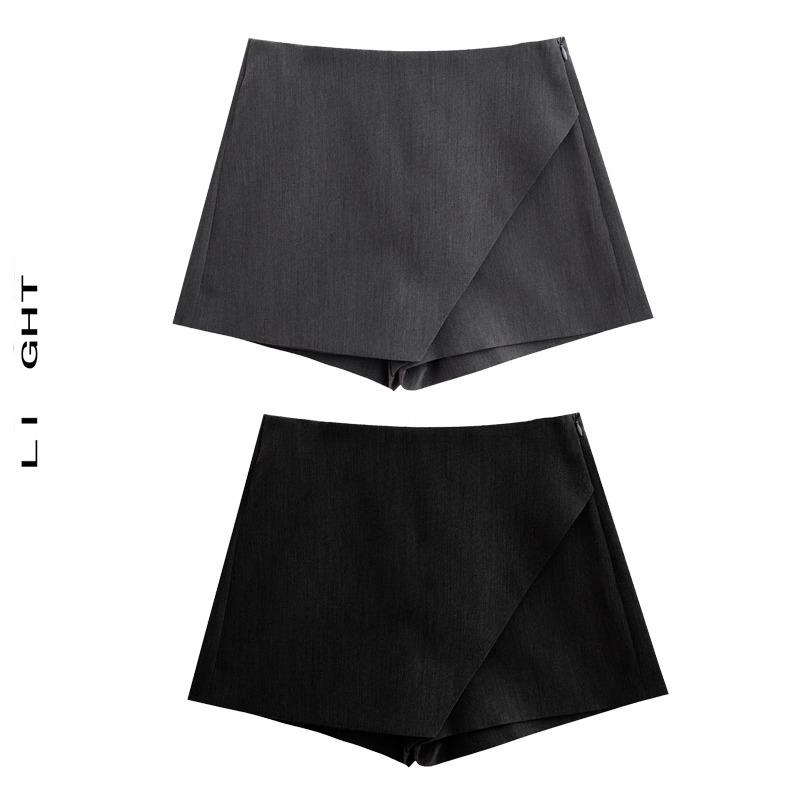 High Waist 2024 Black Mini Skirt Pants - French-Inspired Split Irregular Design for Spring/Summer L
High Waist 2024 Black Mini Skirt Pants - French-Inspired Split Irregular Design for Spring/Summer L