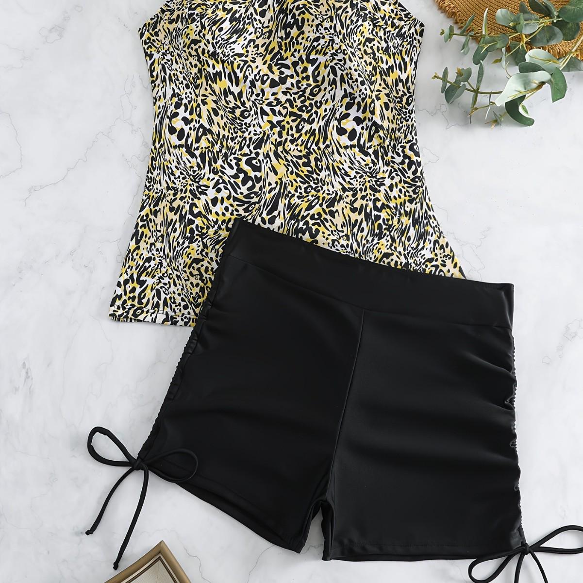 2025 Plus Size Women s Black Tankini Swimsuit with Flat Leg Swim Trunks XS леопард друку кольору
2025 Plus Size Women s Black Tankini Swimsuit with Flat Leg Swim Trunks XS леопард друку кольору