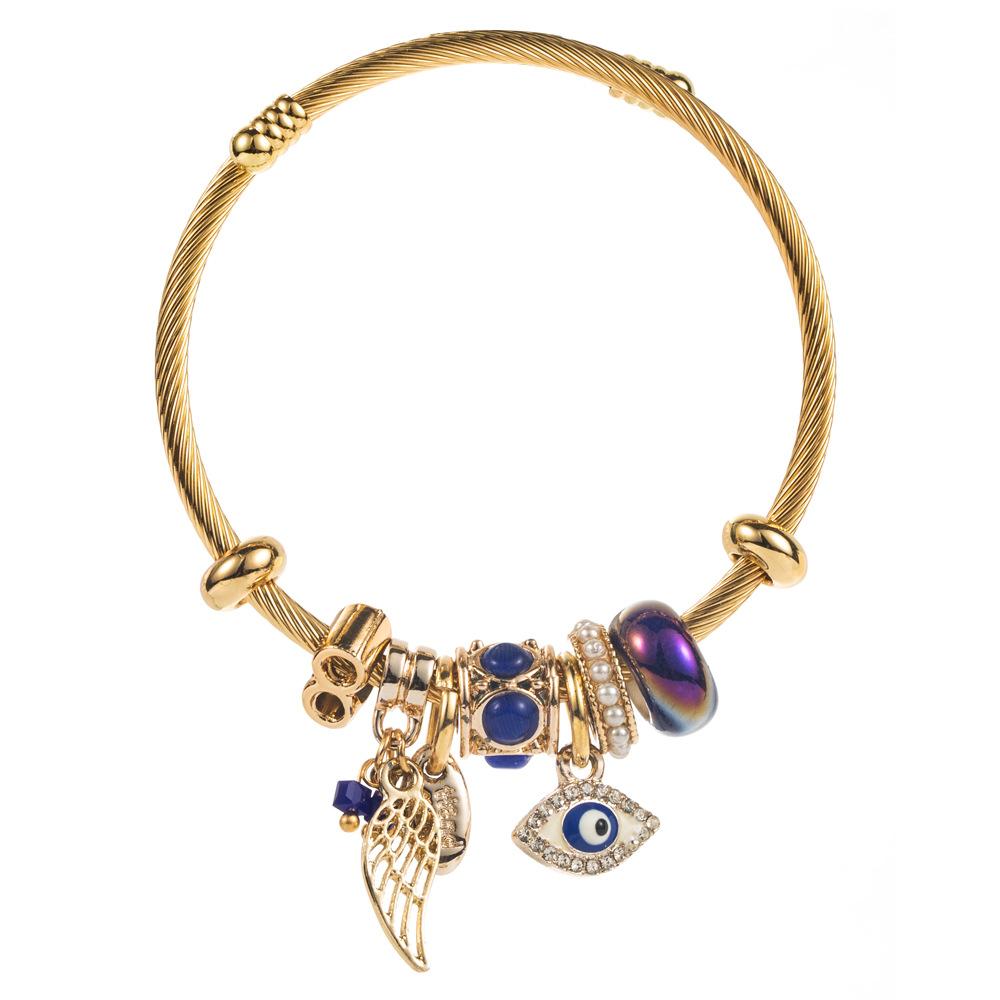 Инкрустированный бриллиантами стеклянный бусиной кулон «Демонический глаз» регулируемый браслет темно-синий
Инкрустированный бриллиантами стеклянный бусиной кулон «Демонический глаз» регулируемый браслет темно-синий