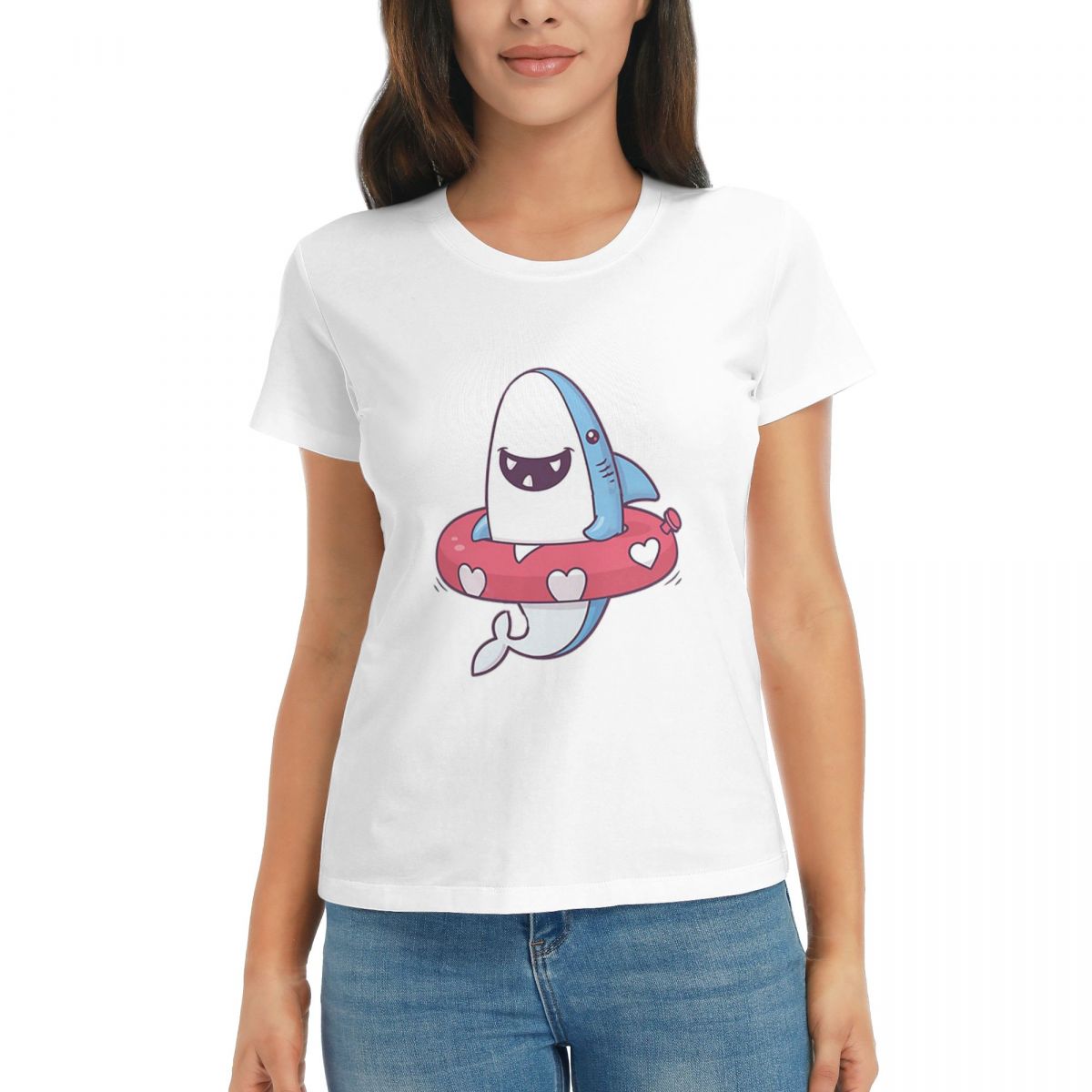 Women TShirt Shark Summer Fun Summer Short Sleeve Tees Crew Neck Cotton T Shirts Clothes Tops Streetwear S
Women TShirt Shark Summer Fun Summer Short Sleeve Tees Crew Neck Cotton T Shirts Clothes Tops Streetwear S