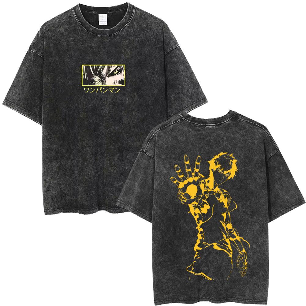 Japanese Anime One Punch Man Washed VintageT Shirt Genos Garou Saitama Print Tshirt Men Women Cartoon Manga Oversized Tshirts S
Japanese Anime One Punch Man Washed VintageT Shirt Genos Garou Saitama Print Tshirt Men Women Cartoon Manga Oversized Tshirts S