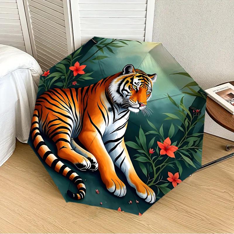 1PC Tiger Print Automatic 8-Bone Folding Umbrella - Durable Polyester & Iron Frame,Userfriendly Operation yy250929195
1PC Tiger Print Automatic 8-Bone Folding Umbrella - Durable Polyester & Iron Frame,Userfriendly Operation yy250929195