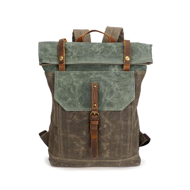Men s Water-Resistant Retro Canvas Backpack with Crazy Horse Leather for Travel, Outdoor, Casual, and Commuting.
Men s Water-Resistant Retro Canvas Backpack with Crazy Horse Leather for Travel, Outdoor, Casual, and Commuting.