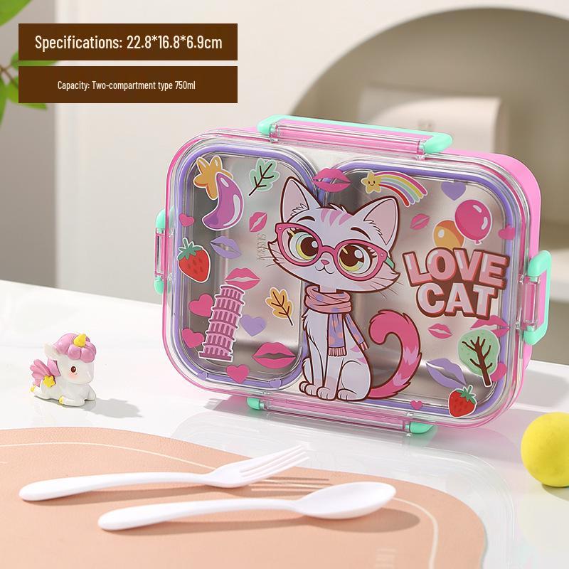 Compartmented Sealed Bento Lunch Box, Two & Three Grids, Large Capacity with Soup Spoon.
Compartmented Sealed Bento Lunch Box, Two & Three Grids, Large Capacity with Soup Spoon.