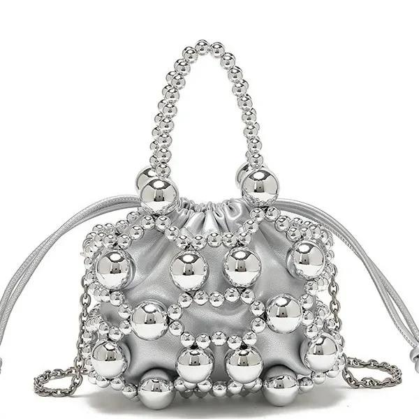 Exquisite Metal Beaded Woven Bag Fashionable Crossbody Handbag Elegant Design Dinner Bag Polyester Lining Hard Acrylic Material 18 8 14CM
Exquisite Metal Beaded Woven Bag Fashionable Crossbody Handbag Elegant Design Dinner Bag Polyester Lining Hard Acrylic Material 18 8 14CM