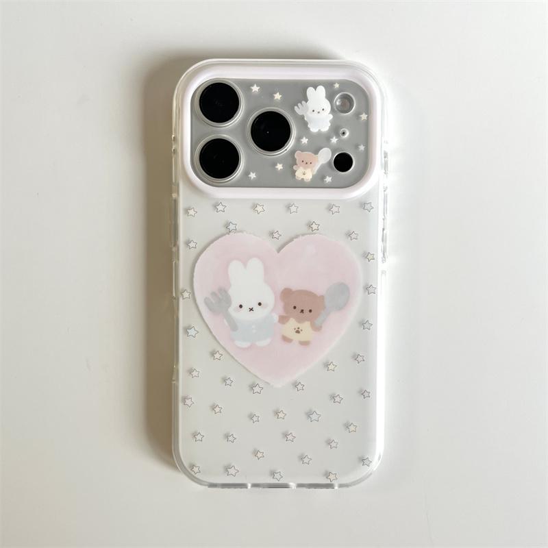 Кавайный Чехол-Бампер для iPhone 15 16 17 Pro Max с Зайчиком, Медведем, Сердечком, Блестками, Звездой, Прозрачный, INS Милый, Большое Окно, Ударопрочный For iPhone 17ProMax
Кавайный Чехол-Бампер для iPhone 15 16 17 Pro Max с Зайчиком, Медведем, Сердечком, Блестками, Звездой, Прозрачный, INS Милый, Большое Окно, Ударопрочный For iPhone 17ProMax