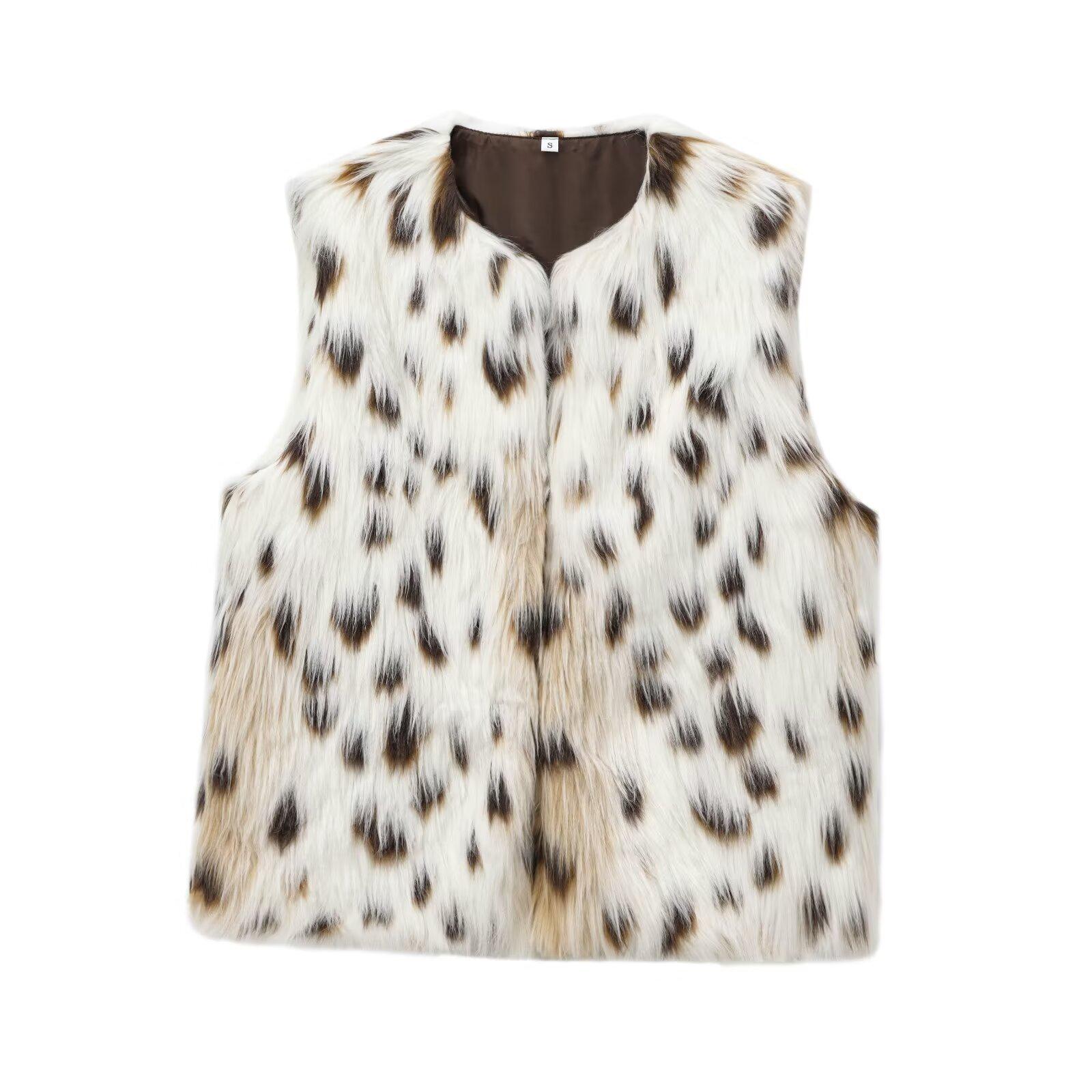 Women s Snow Leopard Print Faux Fur Vest - Autumn/Winter High-End Fashion Large
Women s Snow Leopard Print Faux Fur Vest - Autumn/Winter High-End Fashion Large