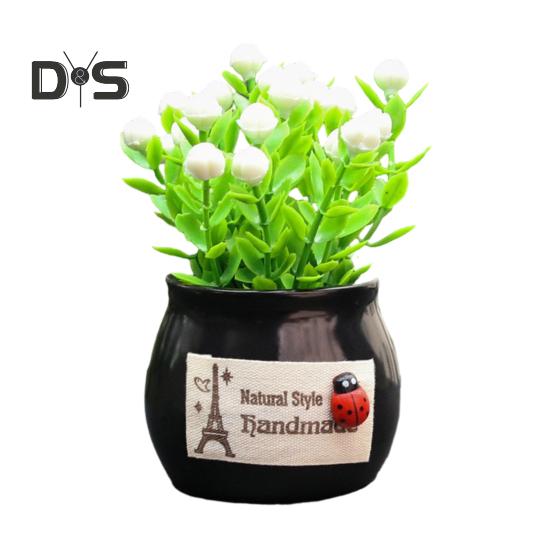 Автомобильный орнамент, искусственный цветок, реалистичный вид, яркий цвет, автомобильная приборная панель, мини-искусственное украшение для горшечных растений