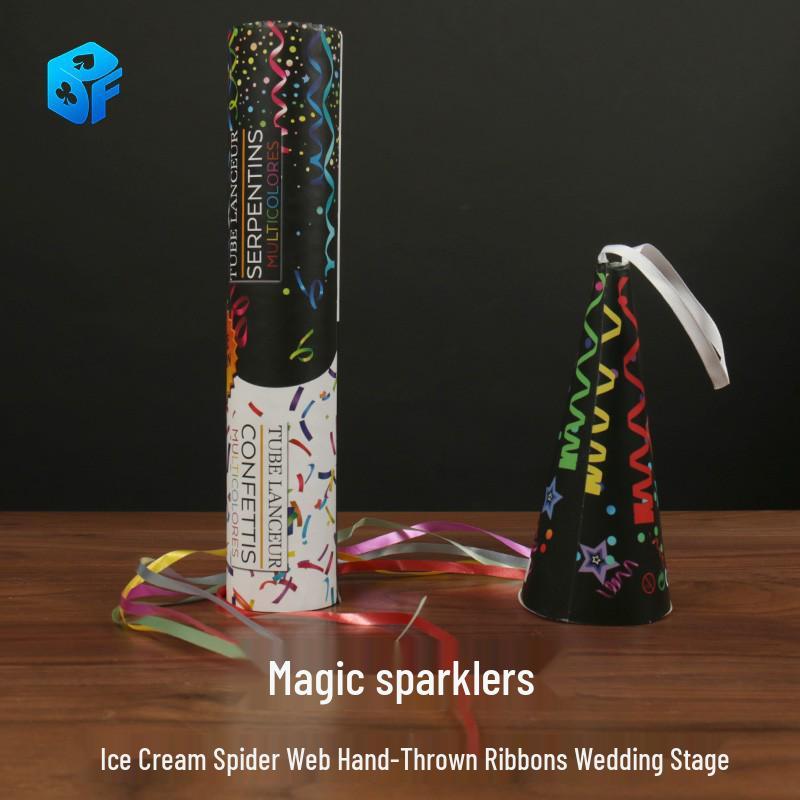 Hand-Thrown Confetti Cannon with Ribbon and Spider Web Effect for Celebrations Long Tube Single-Head Cannon
Hand-Thrown Confetti Cannon with Ribbon and Spider Web Effect for Celebrations Long Tube Single-Head Cannon
