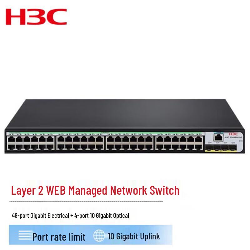 H3C S1850V2-52X 48-Port Gigabit L2 Web Managed Enterprise Network Switch
H3C S1850V2-52X 48-Port Gigabit L2 Web Managed Enterprise Network Switch