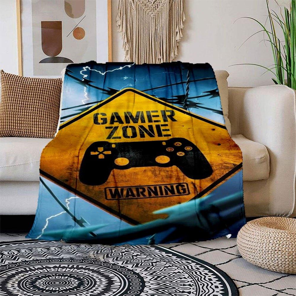 Video Game Controller Gamer Zone Warning Sign Blanket Flannel Throw Blanket for Sofa, Bed, Travel, Camping, Office, Couch, Chair, And Bed G 150x180cm
Video Game Controller Gamer Zone Warning Sign Blanket Flannel Throw Blanket for Sofa, Bed, Travel, Camping, Office, Couch, Chair, And Bed G 150x180cm