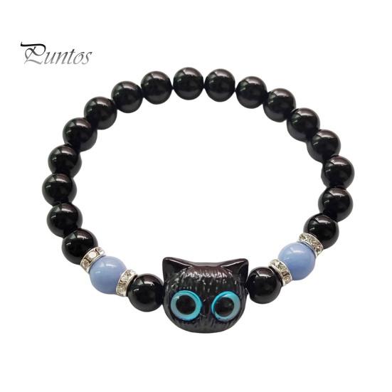 Светящийся браслет с изображением кошки, искусственный агат, гладкие бусины, стразы, декор, регулируемый браслет, светящийся на солнце, для ежедневной вечеринки, свидания A чёрный
Светящийся браслет с изображением кошки, искусственный агат, гладкие бусины, стразы, декор, регулируемый браслет, светящийся на солнце, для ежедневной вечеринки, свидания A чёрный