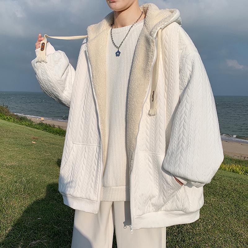 Men s Jacquard Polar Fleece Hooded Cotton Jacket - Plus Velvet Thickened, Winter Trend, Couple s Loose Fit XL білий
Men s Jacquard Polar Fleece Hooded Cotton Jacket - Plus Velvet Thickened, Winter Trend, Couple s Loose Fit XL білий