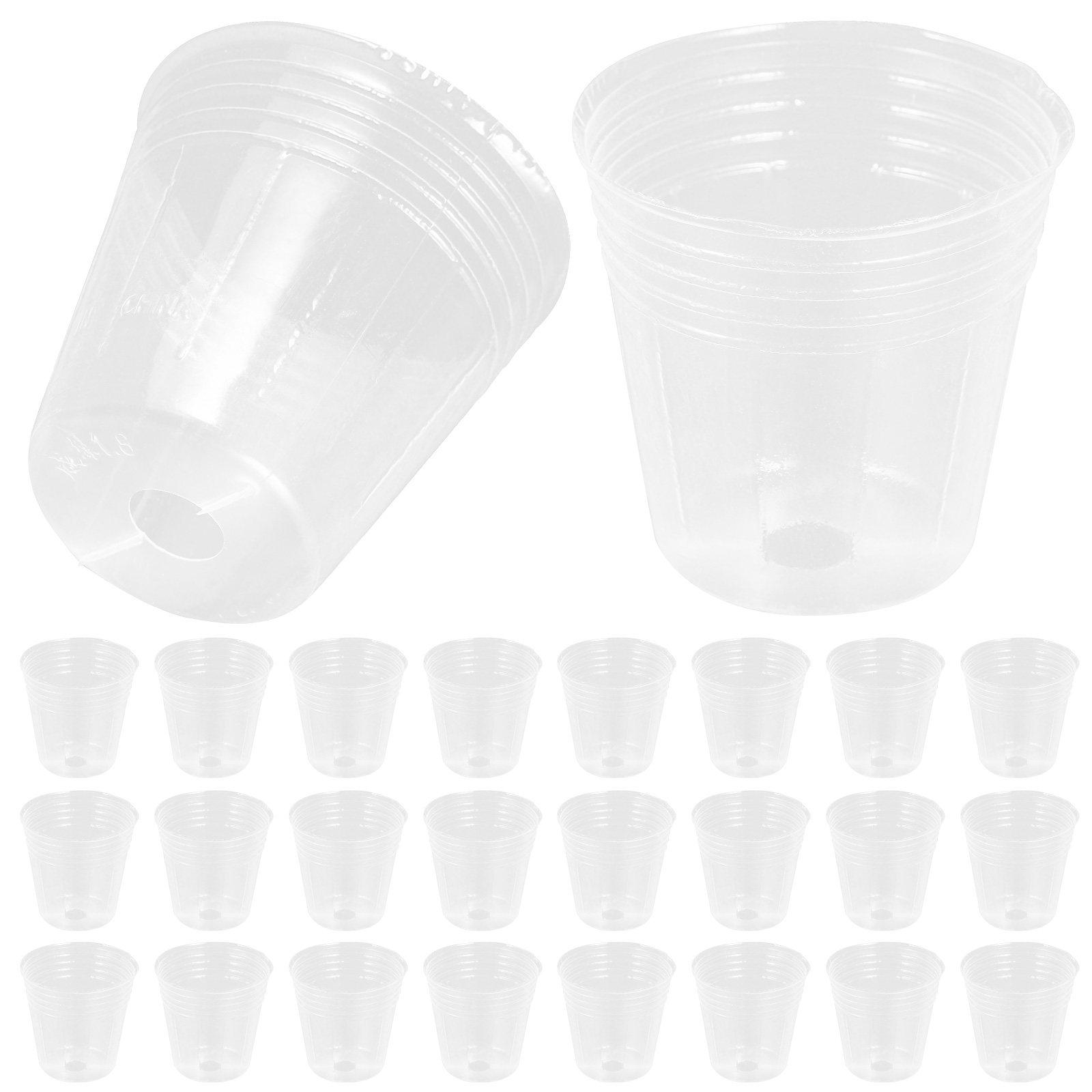 50Pcs Small Clear Plastic Nursery Pots Plant Starter Pots with Drainage for Succulent Orchid Flowers Bonsai Garden Balcony 5x5x4.5cm
50Pcs Small Clear Plastic Nursery Pots Plant Starter Pots with Drainage for Succulent Orchid Flowers Bonsai Garden Balcony 5x5x4.5cm