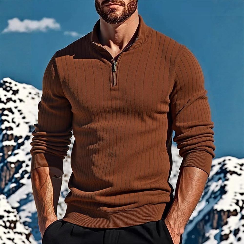 Мужской свитер с длинным рукавом и воротником-стойкой, вязаный свитер на полумолнии для осени и зимы XXL темно-коричневого
Мужской свитер с длинным рукавом и воротником-стойкой, вязаный свитер на полумолнии для осени и зимы XXL темно-коричневого