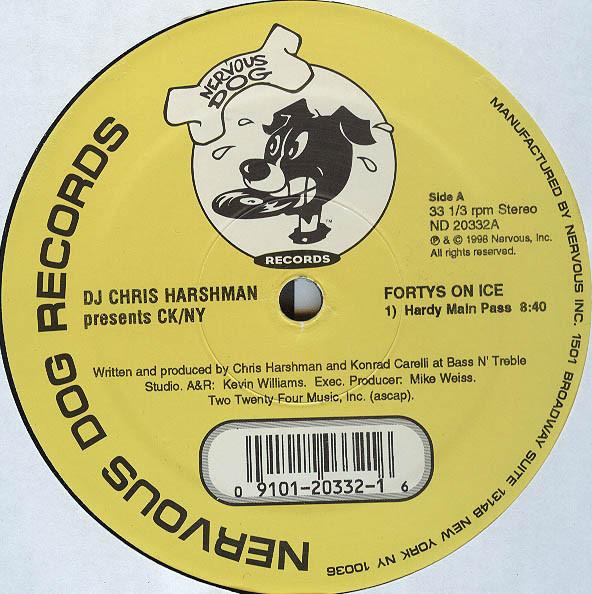 12inch Record CHRIS HARSHMAN ,PRESENTS CK/NY - Fortys On Ice ND20332 Nervous Dog Rec 1998 US Dance & Electronica Used
12inch Record CHRIS HARSHMAN ,PRESENTS CK/NY - Fortys On Ice ND20332 Nervous Dog Rec 1998 US Dance & Electronica Used