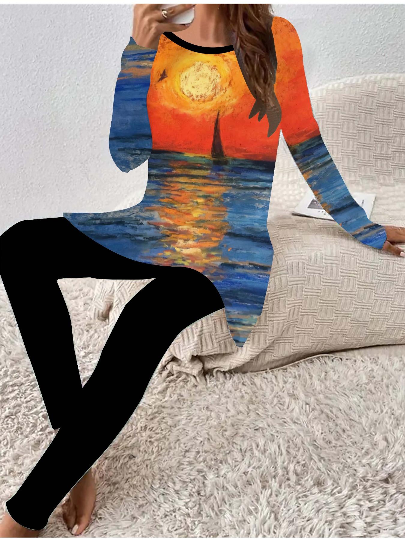 Euro-American Fashion 3D Geometry Printed Women s Four-season Long-sleeved T-shirt + Long Pants Two-piece Set. Perfect Gift for New Year & Christmas 8XL помаранчевий
Euro-American Fashion 3D Geometry Printed Women s Four-season Long-sleeved T-shirt + Long Pants Two-piece Set. Perfect Gift for New Year & Christmas 8XL помаранчевий