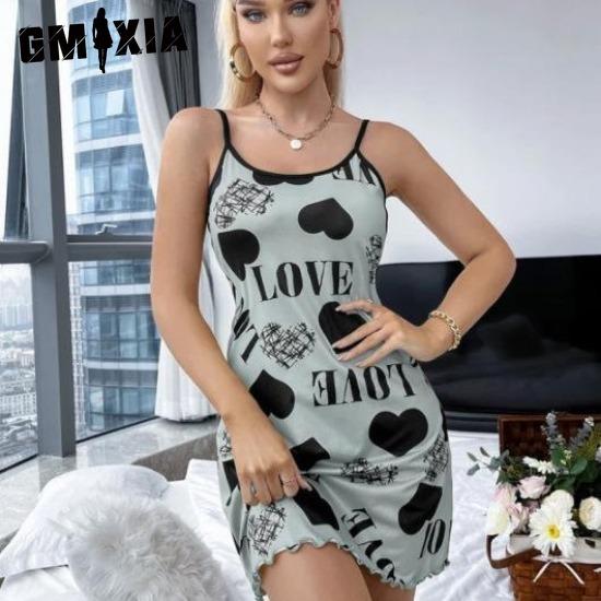 GMXIA Летняя легкая домашняя одежда, Сексуальная майка-хомут, Короткая юбка, Пижама с мультяшным цветком в форме сердца, нанесенным шелкографией на молочный шелк M жёлтый
GMXIA Летняя легкая домашняя одежда, Сексуальная майка-хомут, Короткая юбка, Пижама с мультяшным цветком в форме сердца, нанесенным шелкографией на молочный шелк M жёлтый