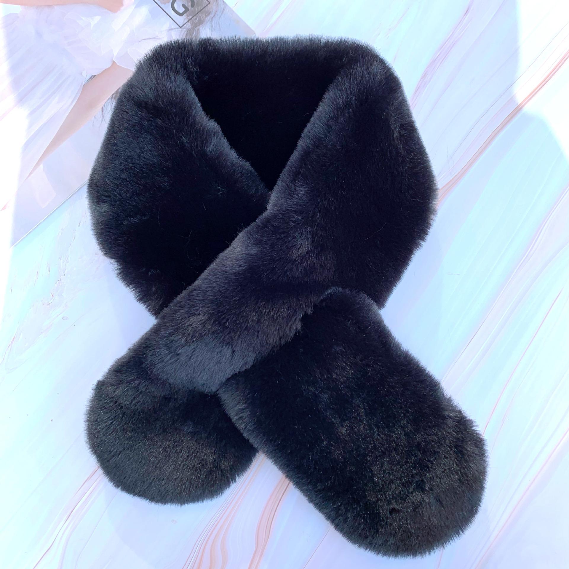 Plush Scarf Women s Autumn and Winter Warm Korean Version of the New Double-sided Cross Scarf Imitation Rabbit Fur Thickened Solid Color 90*13CM чёрный
Plush Scarf Women s Autumn and Winter Warm Korean Version of the New Double-sided Cross Scarf Imitation Rabbit Fur Thickened Solid Color 90*13CM чёрный