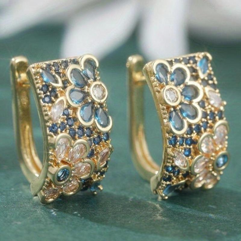 Retro and Trendy Sparkling Zircon Flower Geometric Pendant Earrings, Women s Fashionable Classic Holiday Accessories Zircon
Retro and Trendy Sparkling Zircon Flower Geometric Pendant Earrings, Women s Fashionable Classic Holiday Accessories Zircon