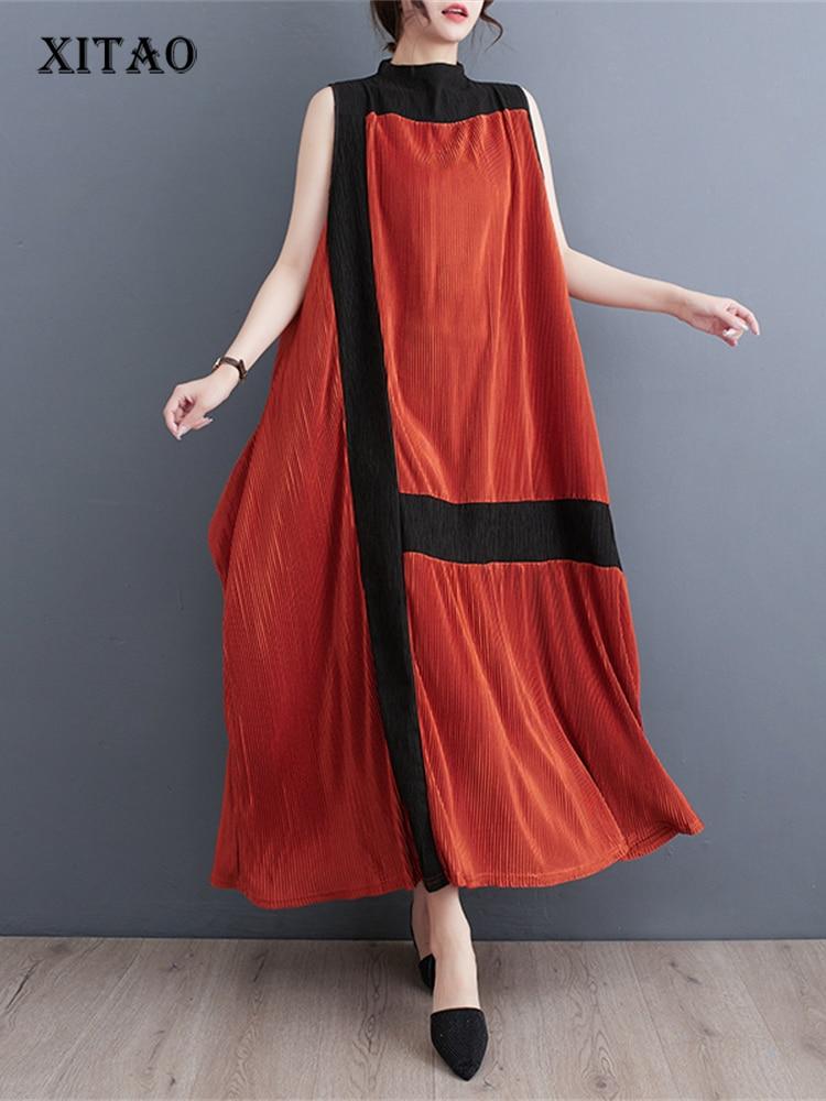 XITAO Hit Color Dress Goddess Fan Повседневное свободное платье без рукавов WLD11597 One Size красный 
XITAO Hit Color Dress Goddess Fan Повседневное свободное платье без рукавов WLD11597 One Size красный