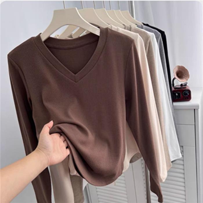 Мягкий и пушистый короткий свитер с осенне-зимним начесом мехом. Простая футболка с V-образным вырезом и длинными рукавами. Женская облегающая и утягивающая рубашка. 2XL кофейный
Мягкий и пушистый короткий свитер с осенне-зимним начесом мехом. Простая футболка с V-образным вырезом и длинными рукавами. Женская облегающая и утягивающая рубашка. 2XL кофейный