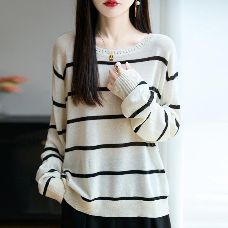 Осенний свитер с круглым вырезом, вязаный свитер с длинными рукавами, женский полосатый топ с вырезами, базовый слой с цветовыми блоками L бежевый
Осенний свитер с круглым вырезом, вязаный свитер с длинными рукавами, женский полосатый топ с вырезами, базовый слой с цветовыми блоками L бежевый