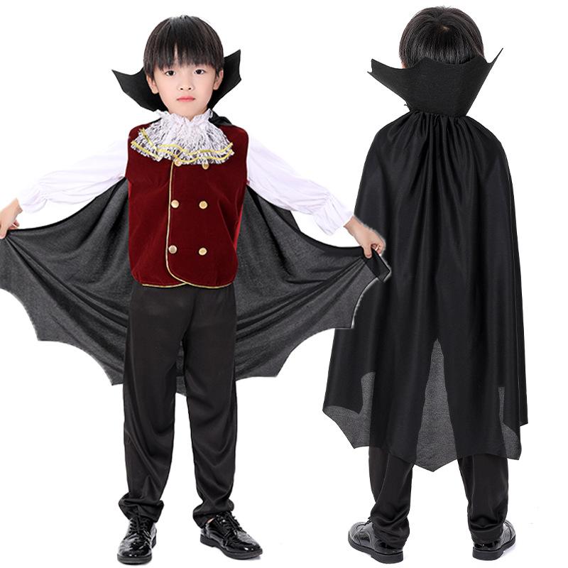 Хэллоуин Детский костюм Ужас Вампир Темный Принц Вампиров Сценический костюм 160cm
Хэллоуин Детский костюм Ужас Вампир Темный Принц Вампиров Сценический костюм 160cm