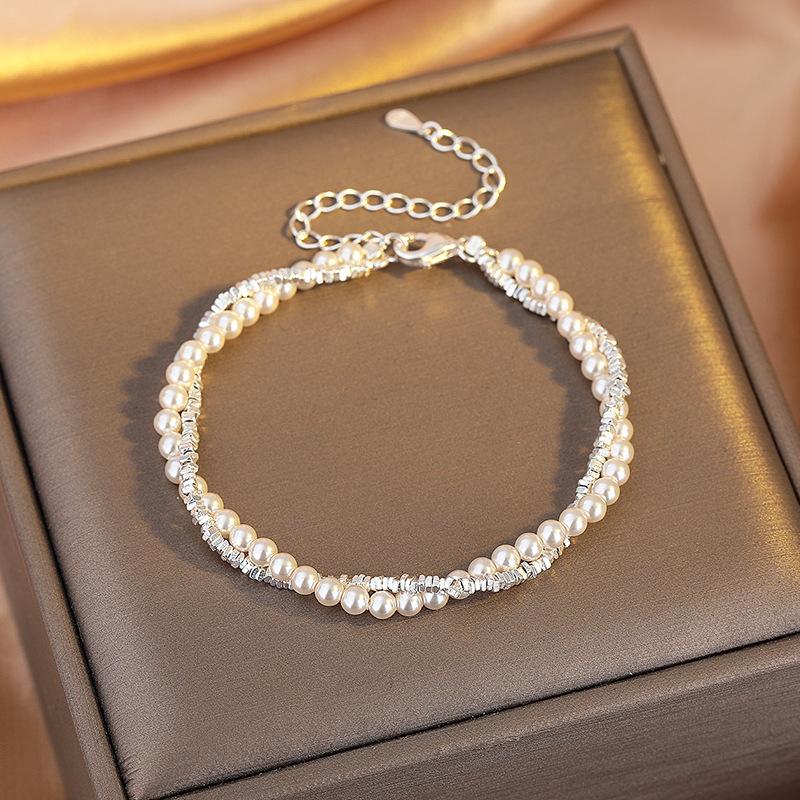 Broken Silver Bracelet Women S Light Luxury Niche Design High-End Sense Beaded Adjustable Women S Double-Layer Exquisite Jewelry серебряный
Broken Silver Bracelet Women S Light Luxury Niche Design High-End Sense Beaded Adjustable Women S Double-Layer Exquisite Jewelry серебряный